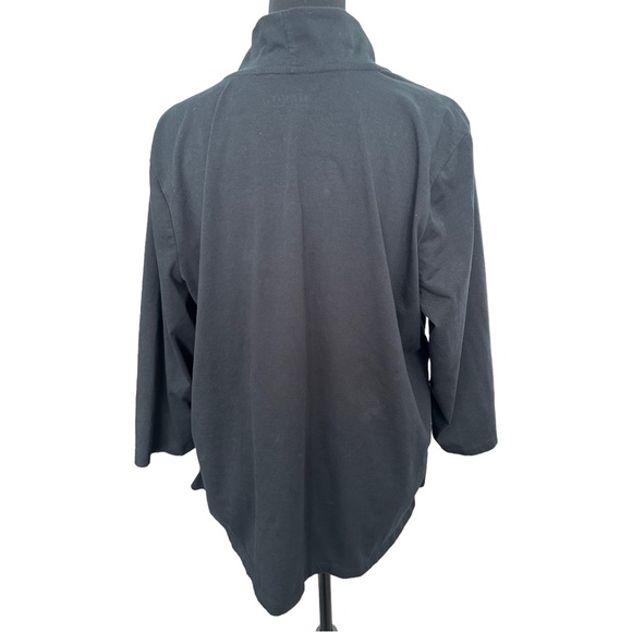 Denim & Company 2 in 1 black and white top. Women’s size XL - Picture 3 of 8